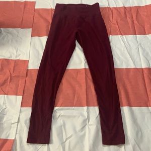 Burgundy leggings